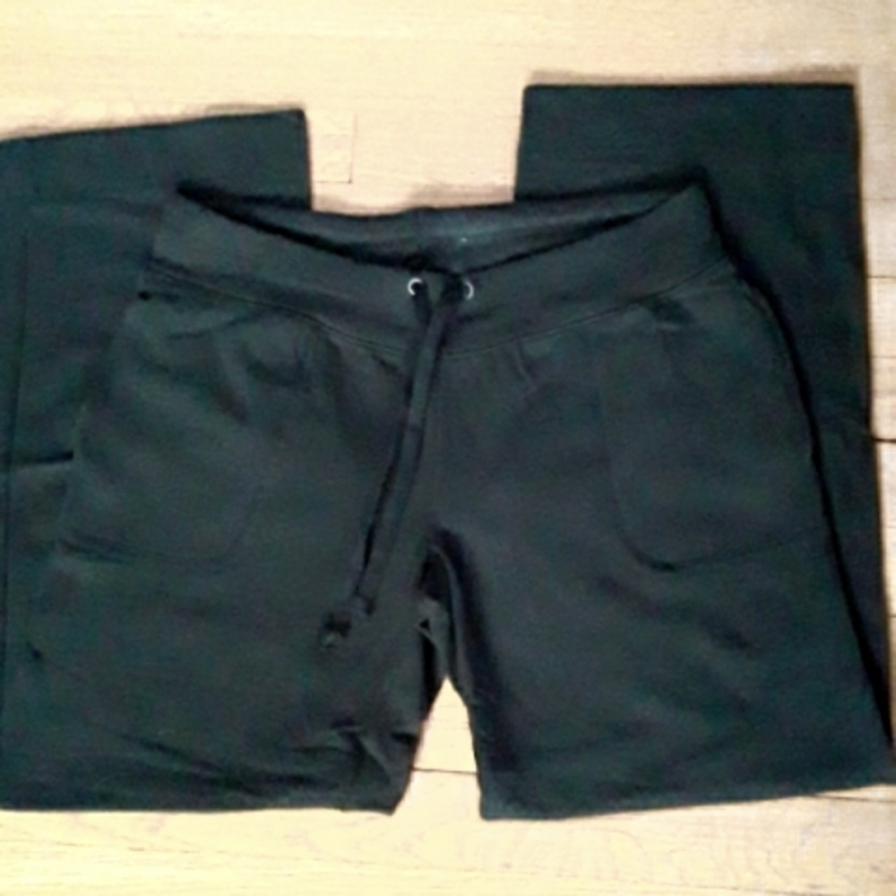 NWT Land's End Starfish French Terry Pants, Black, Size SP